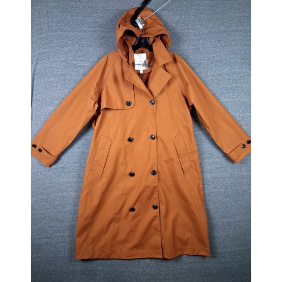 Seasalt Cornwall Jackets & Blazers - NEW Seasalt Cornwall Coat 12P Brown Organic Tin Cloth Rain Trenchcoat Penweather